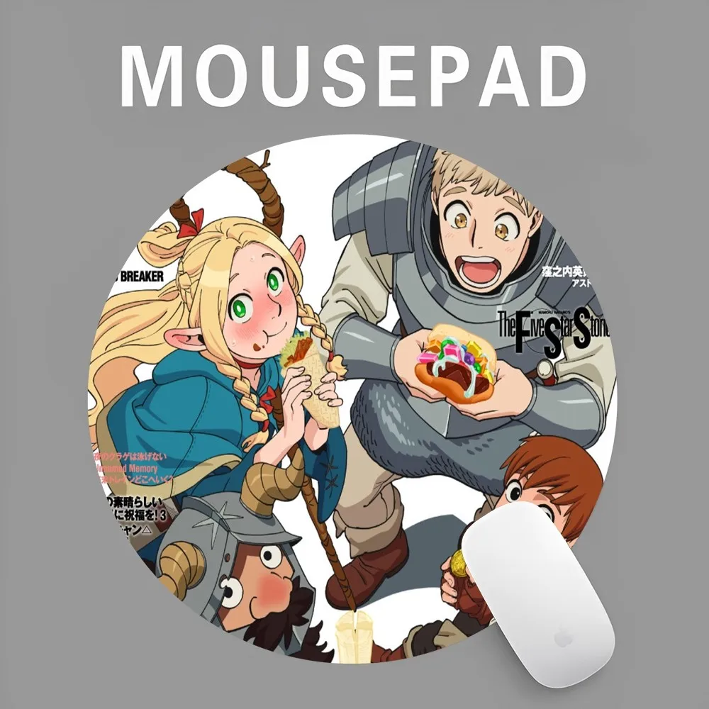 Delicious in Dungeon Mousepad INS Tide Round Keyboard Mat Table Mat Students Cabinet Gamer Desktop Mousepad Cup Mats Deskpad