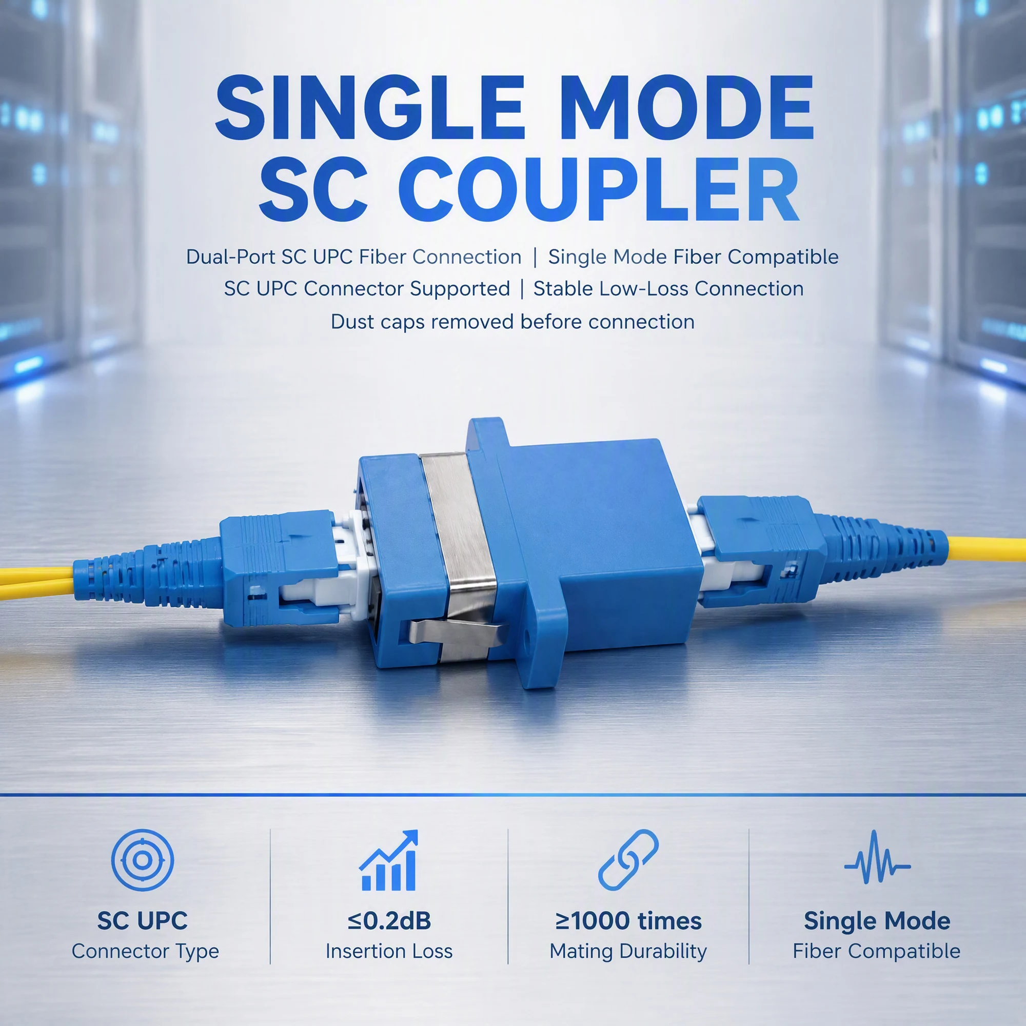 5 Stück Glasfaser-Steckverbinder LC-Adapter Simplex und Duplex, für Multimode OM3 OM4 Glasfaser – Detail 5