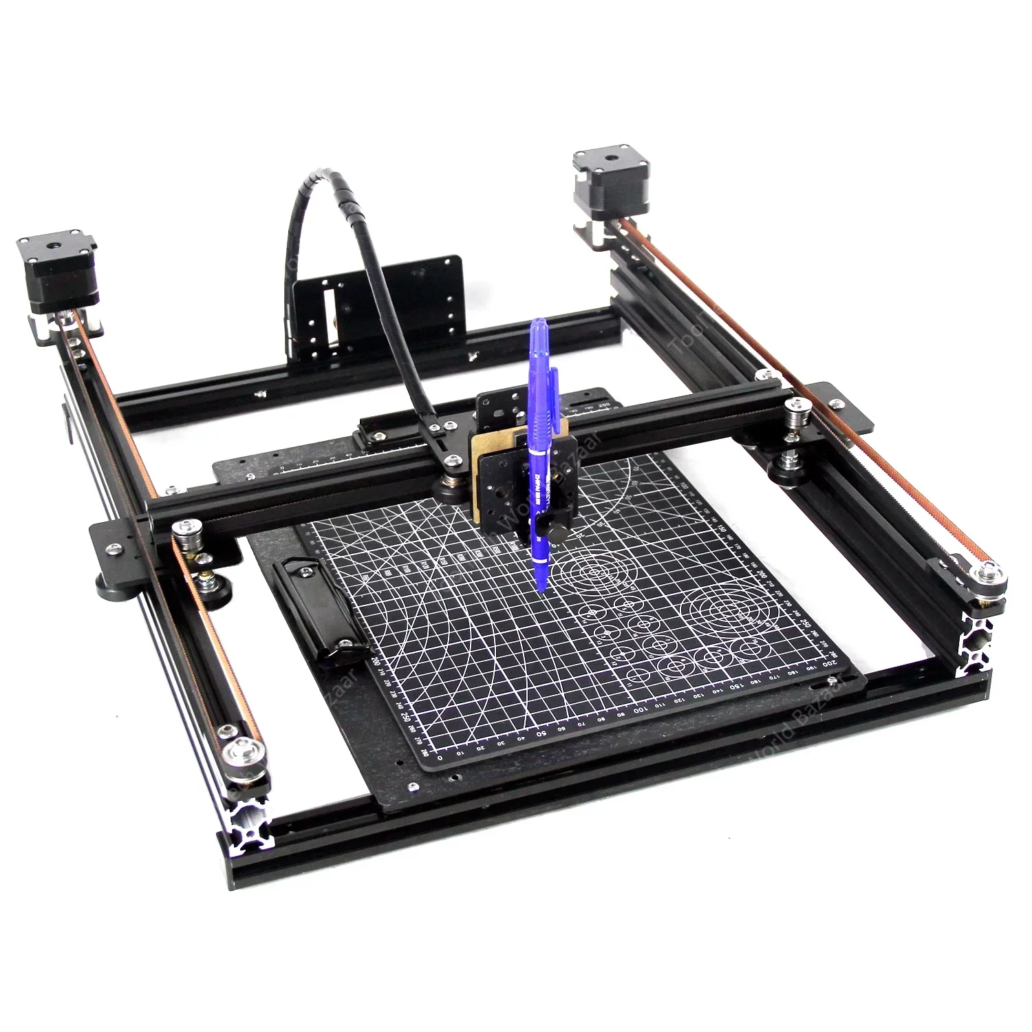 LY Frame Type Belt Pulley Pen Drawing Robot Machine Lettering XY-plotter for Sketch Writing EBB Motherboard Support Diode Laser