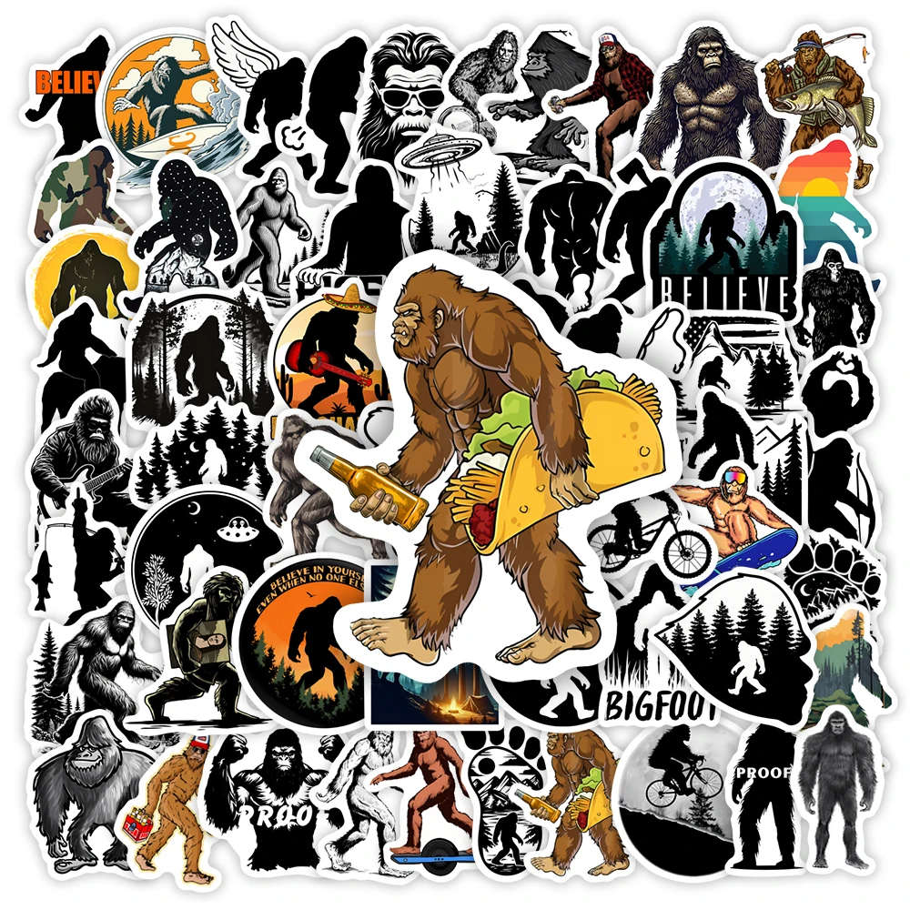 Bigfoot Legend Stickers Kids DIY Toys Gift Graffiti Decal for Scrapbook Journal Laptop Luggage Bottles Decorative Waterproof