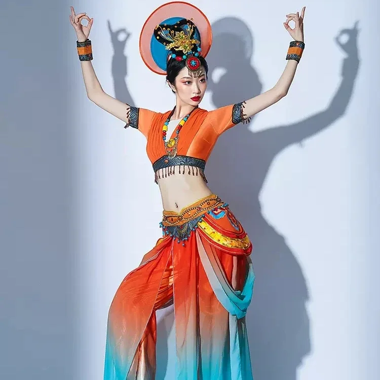 

Western style costume Exotic style Dunhuang dance rebound pipa Western region ancient costume desert fancy dress