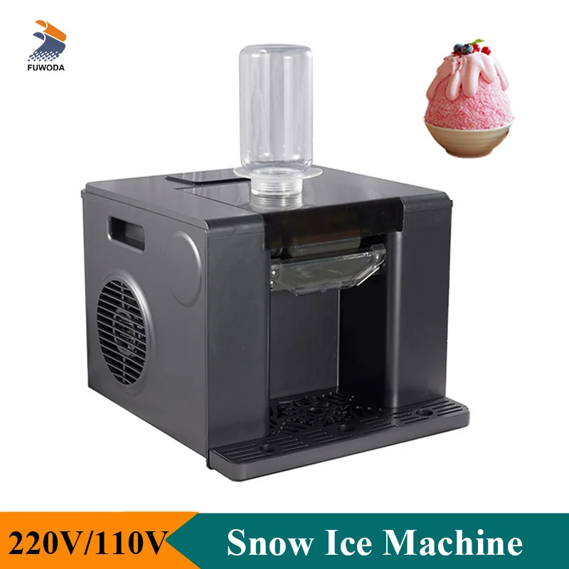 Máquina de hielo de nieve pequeña comercial, máquina de sobremesa, máquina de afeitar de copo de nieve, Bingsu de Corea, 60 kg/h