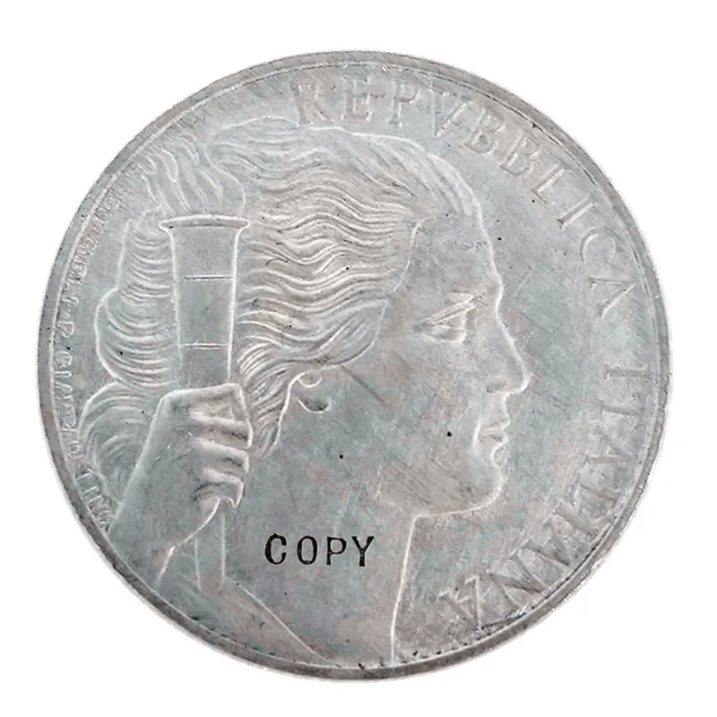 1946,1947 إيطاليا 5 Lire الألومنيوم نسخة عملة #4