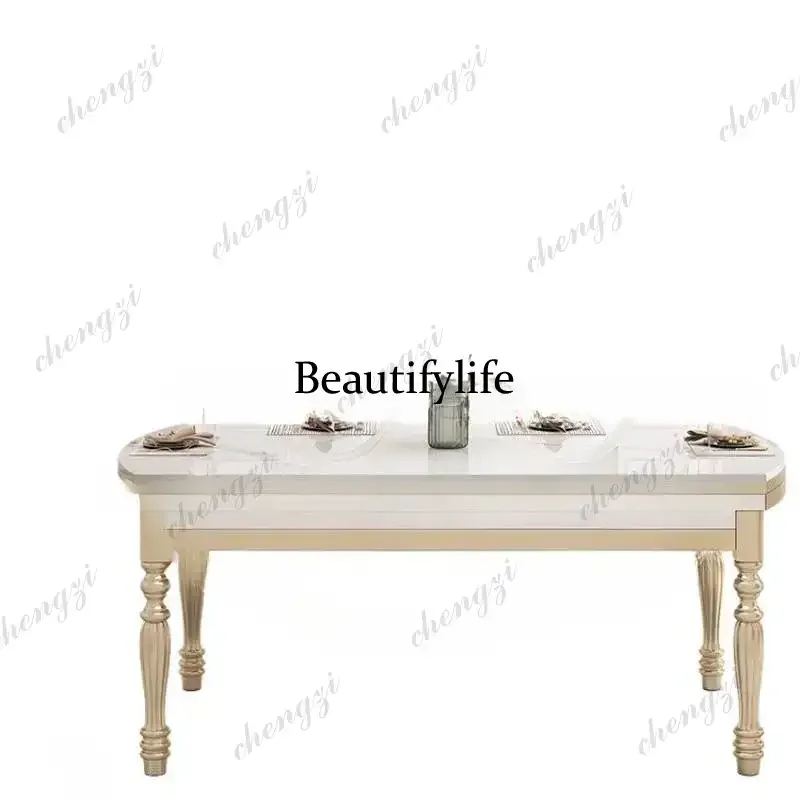 A68Style Items Dining Tables Base Decorations Party Luxury Set Dining Tables Extending Expandable Mesas Comedor Furniture For Ho
