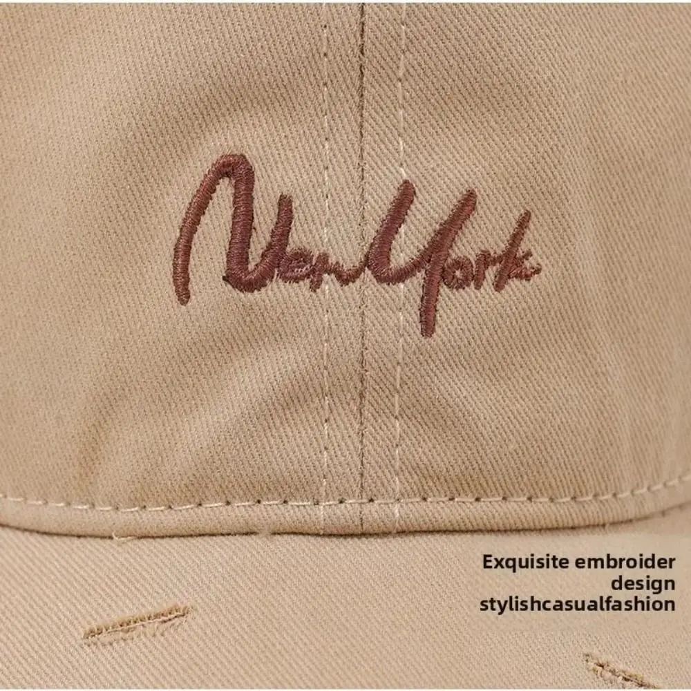 Berretto da baseball casual con lettera New York Protezione UV traspirante Visiera sportiva Cappelli da sole Hip Hop regolabili Uomo Donna