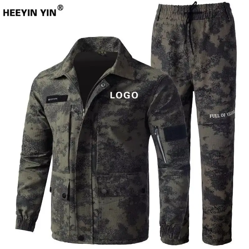 Men'S Thickened Camouflage Workshop Work Suit Electrician Welder Maintenance Construction Worker Jacket Customized Printing Logo