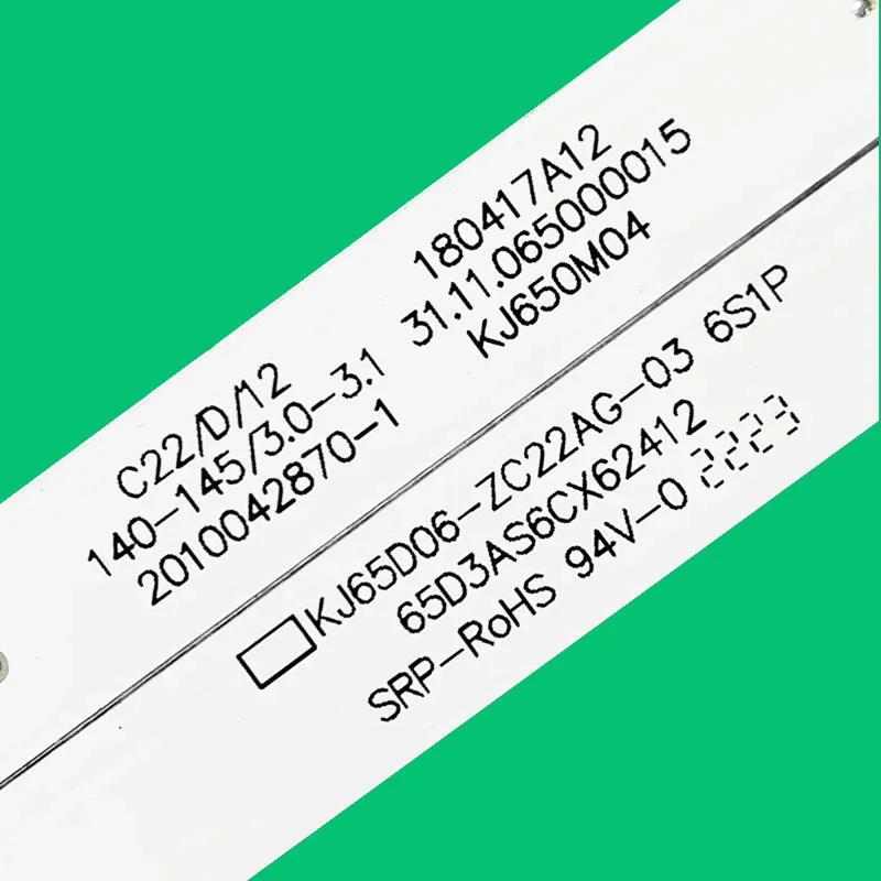 Для JVC LT-65N885 16 шт./комплект KJ65D06-ZC22AG-03 6S1P 65D3AS6CX62412 SRP-RoHS 94V-0 C22/D/12 140-145/3.0-3.1 2010042870 -1 180