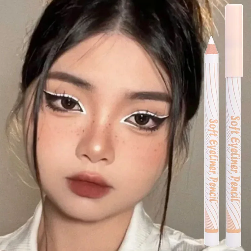 Waterproof White Eyeliner Gel Pencil Makeup Smooth Easy To Wear Brighten Eye Corner Lasting Matte Eyes Liner Pen Cosmetics New