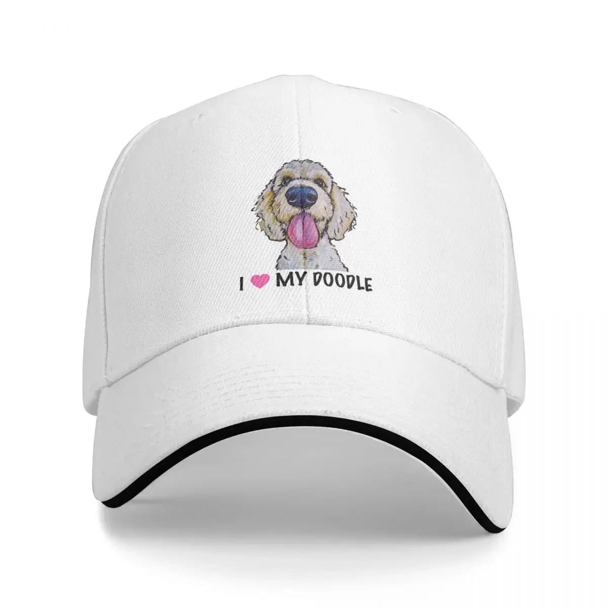 I Love My Doodle, Golden Doodle Art, Doodle Cap Fashion Casual Baseball Caps Adjustable Hat Hip Hop Summer Unisex Baseball Hats