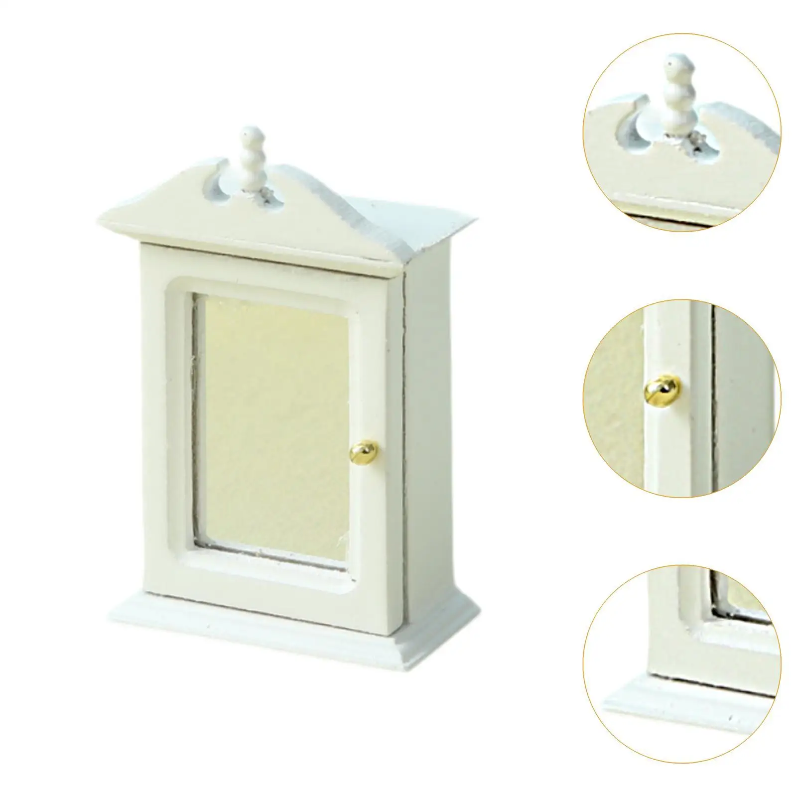 Meubles de garde-robe 1/12 Butter House, ornement en bois simulé, mini-armoire