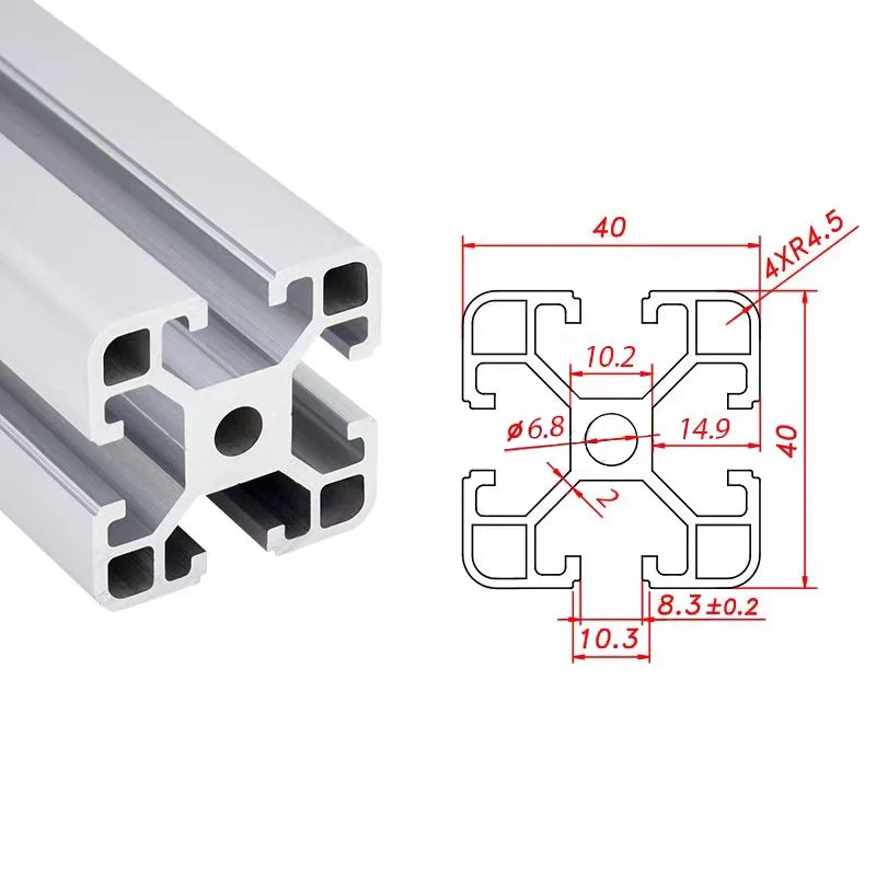 4040 aluminum profile extrusion 100mm-1000 mm EU standard CNC aluminum profile 3D printer parts anode wire guide aluminum profil