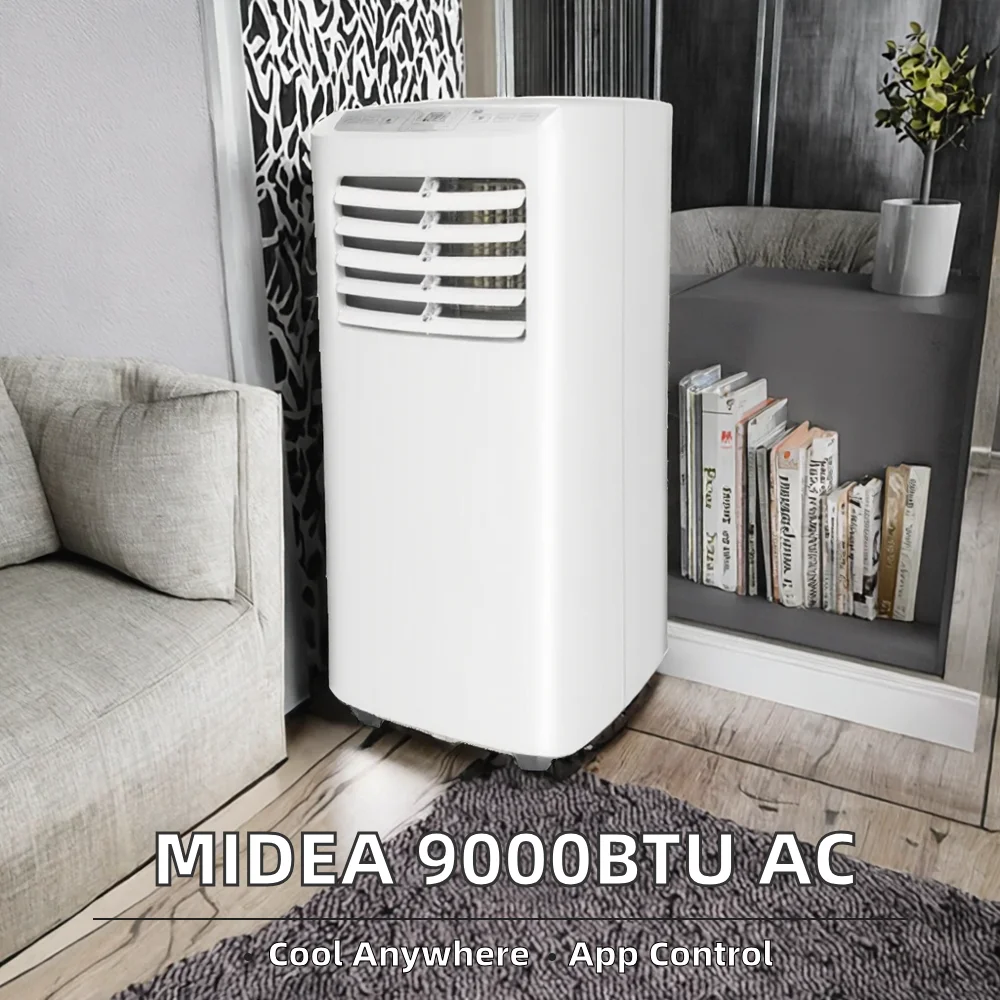 Midea 9000BTU Portable Air Conditioner New Plastic Mobile Home and Hotel Cooling Unit