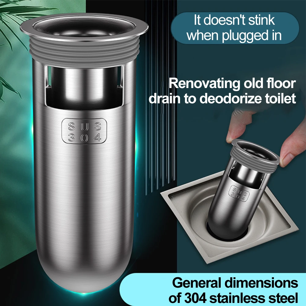 1pc Shower Floor Drain Backflow Preventer Sewer 304 Stainless Steel Toilet Sewer Filter For Bathroom Accessories