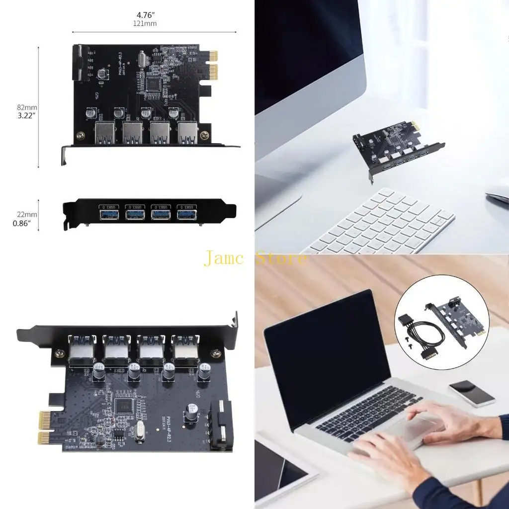 

LX0B Низкое потребление мощности 4PORT USB3.0 PCI-E Card Card USB3.0 Скорость до 5 Гбит / с быстрое расширение 4 интерфейсов