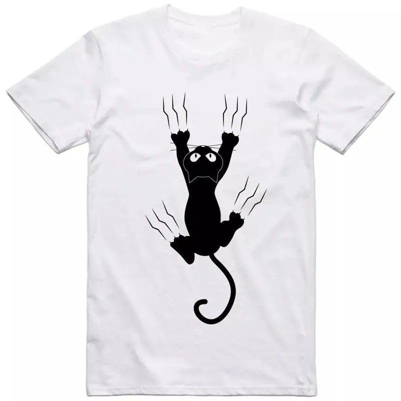 Funny T Shirt Cat Grabbing Feline Novelty