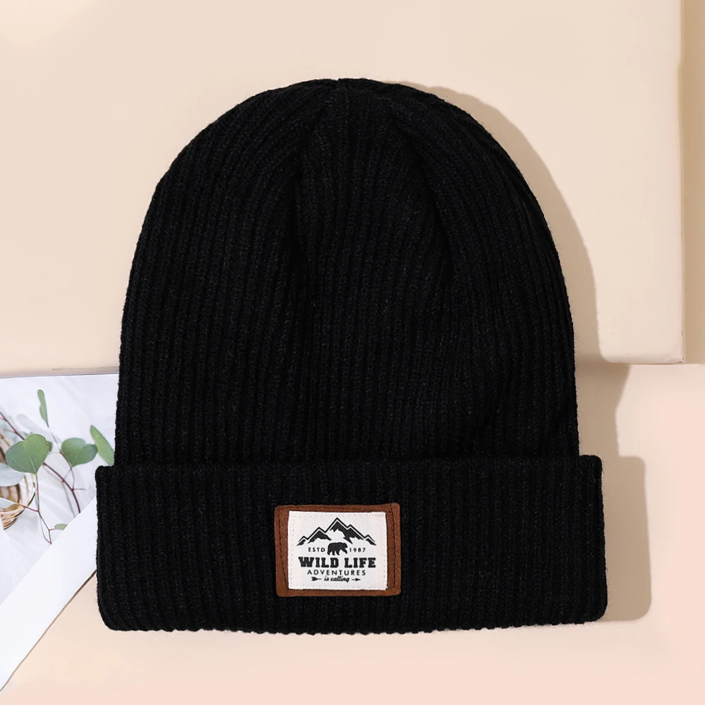 Jesienno-zimowa czapka typu Beanie Unisex Outdoor Stretch składana czapka z dzianiny ciepły sweter dla mężczyzn kobieta jazda na rowerze podróż