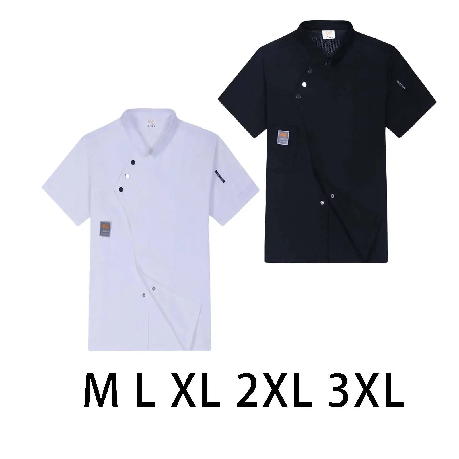 Chef Coat Short Sleeve Chef Jacket Catering Shirt for Bakery Kitchen Restaurant