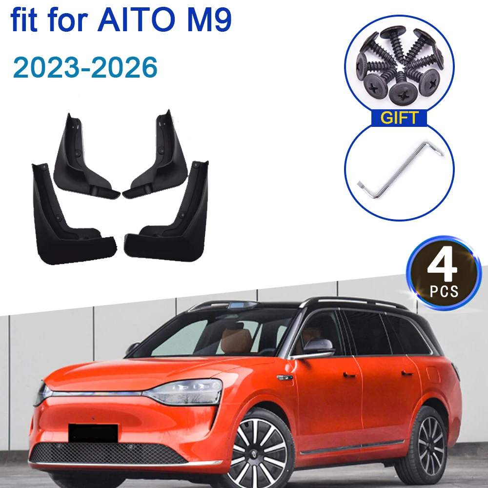Car Mudflaps For Huawei AITO M9 2024 Accessories 2023 2025 2026 Mud Splash Guards Front Rear Wheel Mudguards Fenders Body Kits
