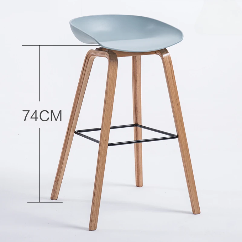 Design minimalist ische Bar stühle europäische Rückenlehne bequeme nordische Bar stühle Holz hohe Taburete Alt Para Cocina Möbel