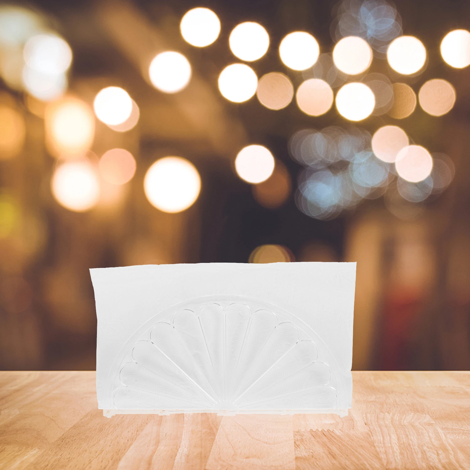 

6 Pcs Clear Paper Napkin Holder Drink Dispenser Modern Storage Box ganizer For Table Kitchen Party