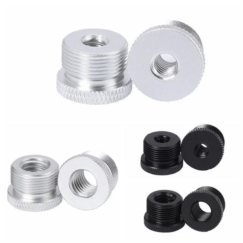 5/8-27 to 1/4 3/8 Microphone Conversion Screws Female to Male Screw Thread Mic Stand Adapter Fine Teeth Aluminum Alloy