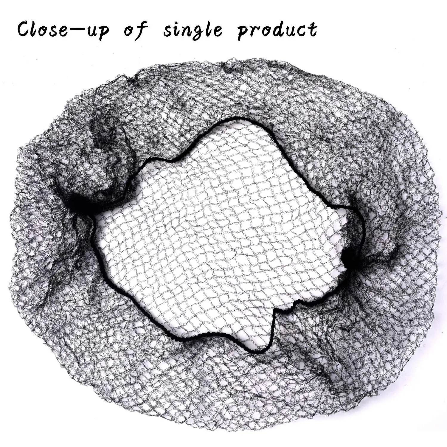 Redecilla para el cabello negra - 100 unidades - Redecillas invisibles para el cabello de nailon de 24 pulgadas para mujeres y hombres - Perfecta para moño, dormir y comida de cocina