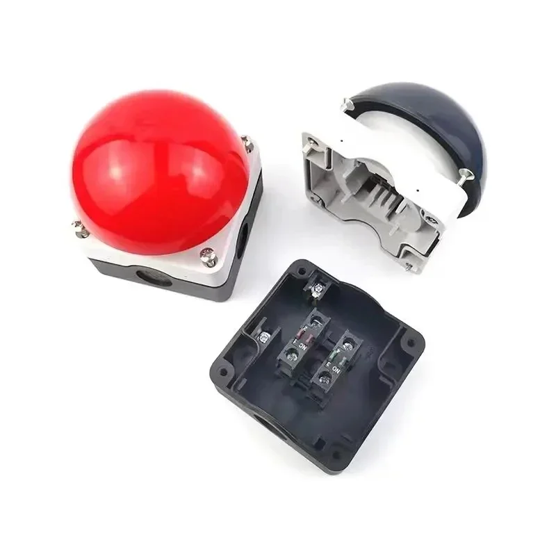 1/5/10 Pcs EFAK Mushroom Push Button Switch IP67 Watproof AC/DC Emergency Stop Self Reset Foot Pedal Hand Racket 1NO+1NC