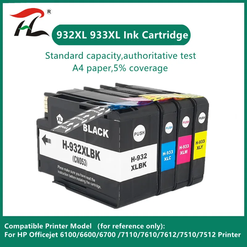 Replacement 932XL 933 for HP932 933XL Ink Cartridge for HP 932 Officejet 6100 6600 6700 7110 7610 7612 Printer