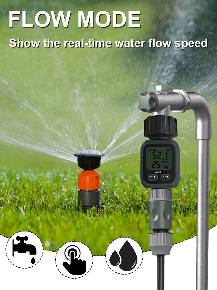 Digitaler Wasserdurchflussmesser mit Hoher Genauigkeit IPX6 zur Messung des Wasserverbrauchs und der Durchflussrate für Gartenbewässerung und Schlauchanwendungen – Detail 7