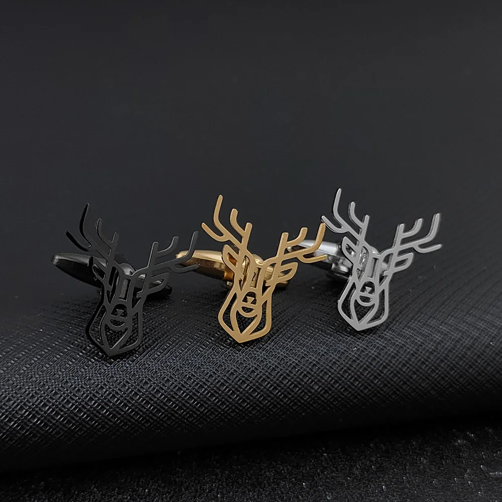 Stainless Steel Skull Spider Bat Cufflinks Men Shirt Buttons Ties for Men\'s Clothes Decorative Punk Dark Cuff Links Jewelry Gift