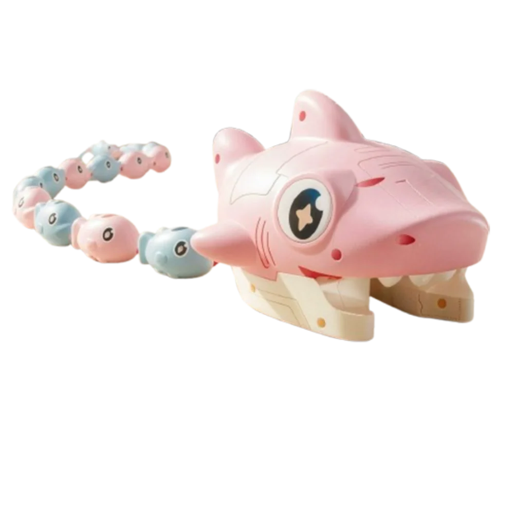 Magnetic RC Shark Snake Car Toy Interactive Rechargeable Remote Control Car Bead Eating Desktop Magnetic RC Car Tabletop Game