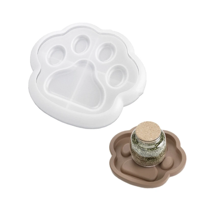 

DIY Silicone Casting Mold Silicone Craft Moulds Paw Office Ornaments Molds Resin Plate Moulds for DIY