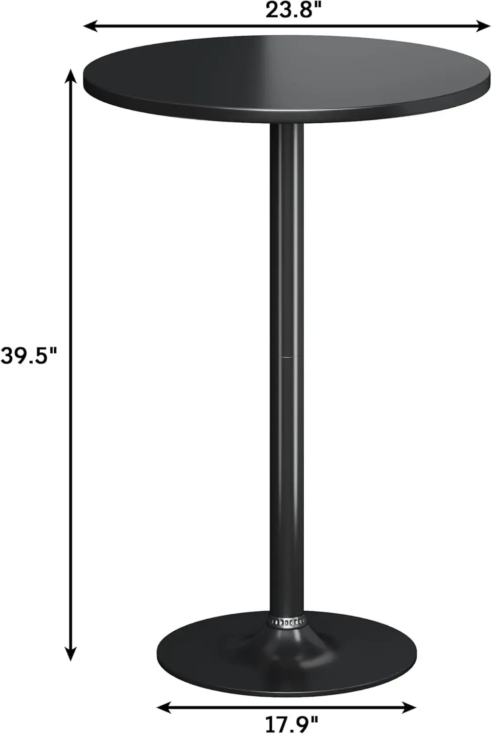 Round Bistro Pub Table 2 Pack Modern Style Metal Base Top Cocktail Bar Table Counter Bar Height for Pub, Dining