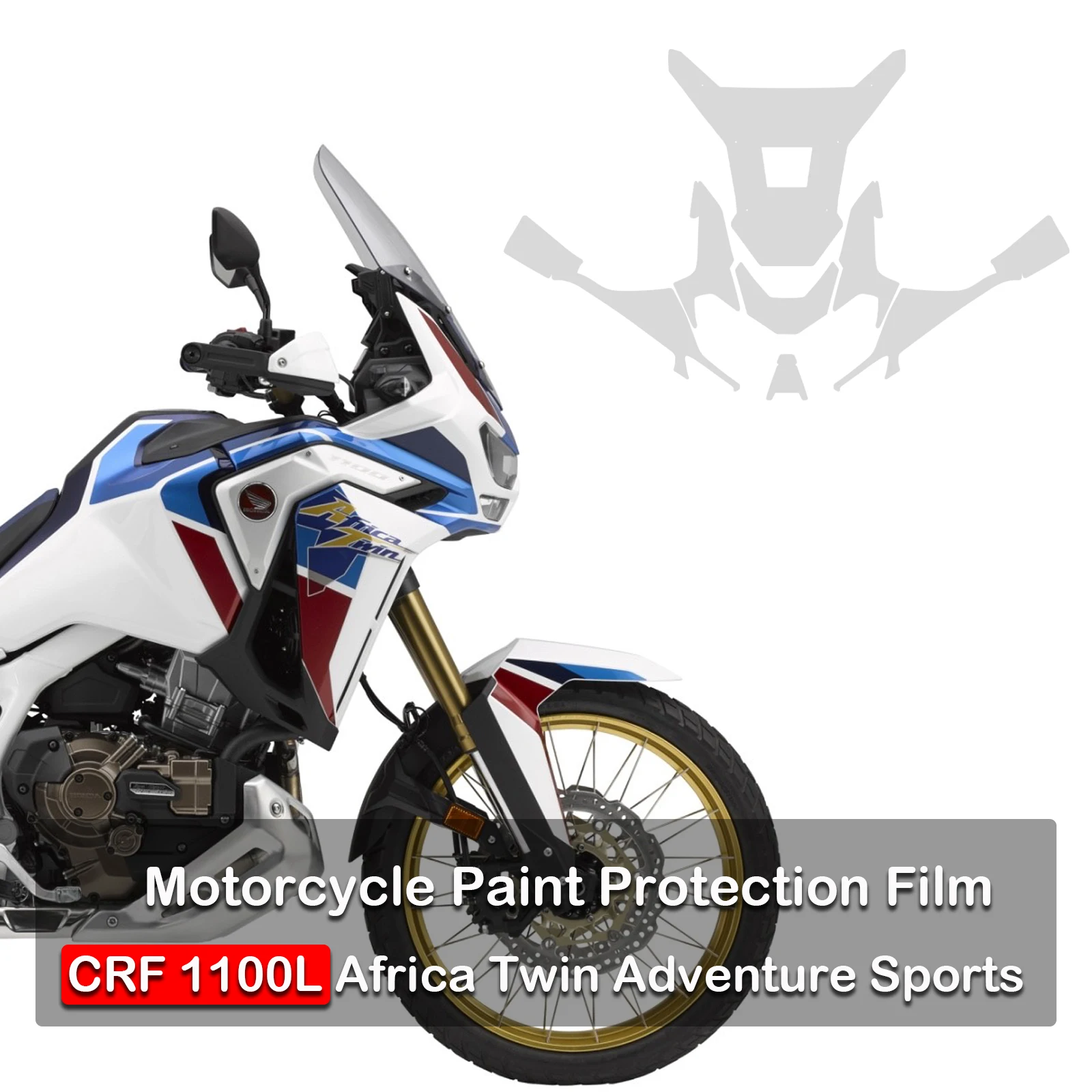 

Прозрачная защитная пленка для лобового стекла из ТПУ для Honda CRF 1100L Africa Twin Adventure Sports PPF CRF 1100L 2020-2023