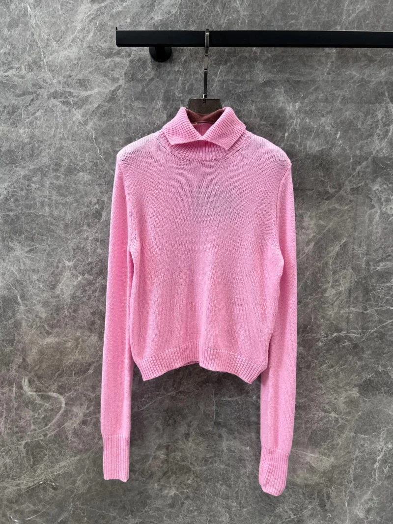 2024 Women\'s Fashion Sweater Spring and Autumn Pink Women\'s High Quality 100% Cashmere Hoodie Top for Aging Reduction