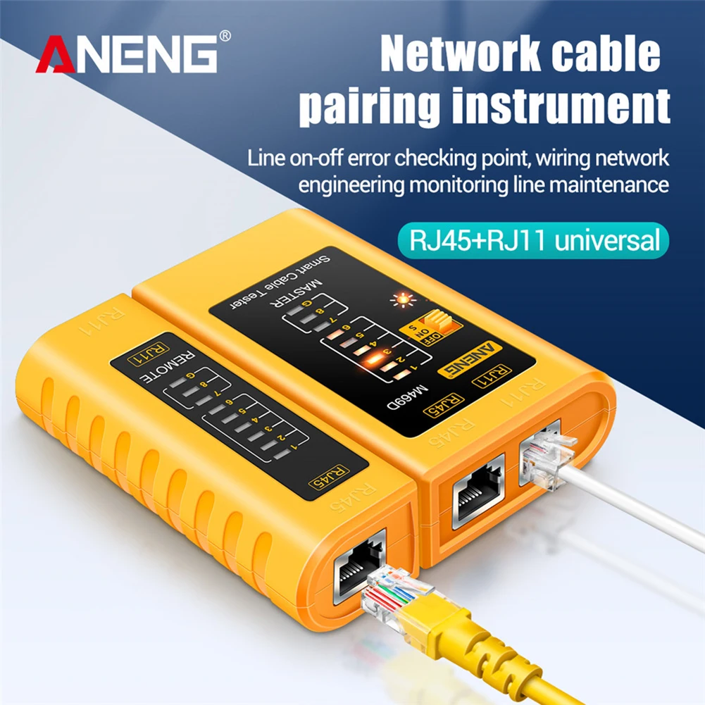 ANENG M469D RJ45 Cable lan tester Network Cable Tester RJ45 RJ11 RJ12 CAT5 UTP LAN Cable Tester Networking Network Repair Tool