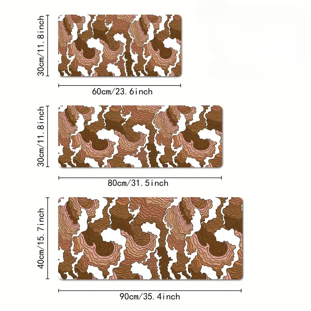 Abstract art wave pattern Mouse Pad Desk Mat pc accessories rubber anti-slip keypad gaming mats suitable for office and games