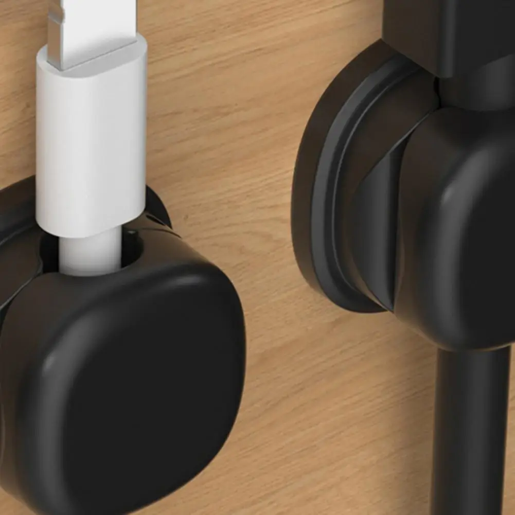 Transparent Cable Holder 6pcs Cable Organizers with Strong Suction Cups Automatic Locking Cord Holders Adhesive Wire for Desk