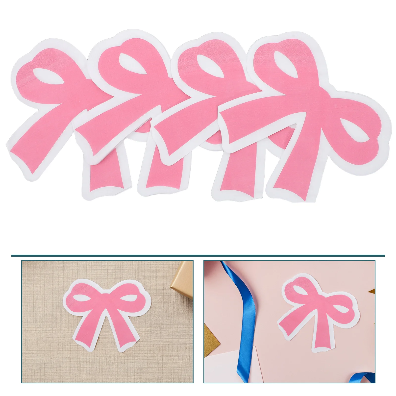 40 قطعة مناديل على شكل فيونكة على شكل فراشة 6.37 بوصة × 6.09 بوصة مناديل ورقية للاستعمال مرة واحدة باللون الوردي لحفلات أعياد الميلاد ومستلزمات الأنسجة المزخرفة للعشاء #1