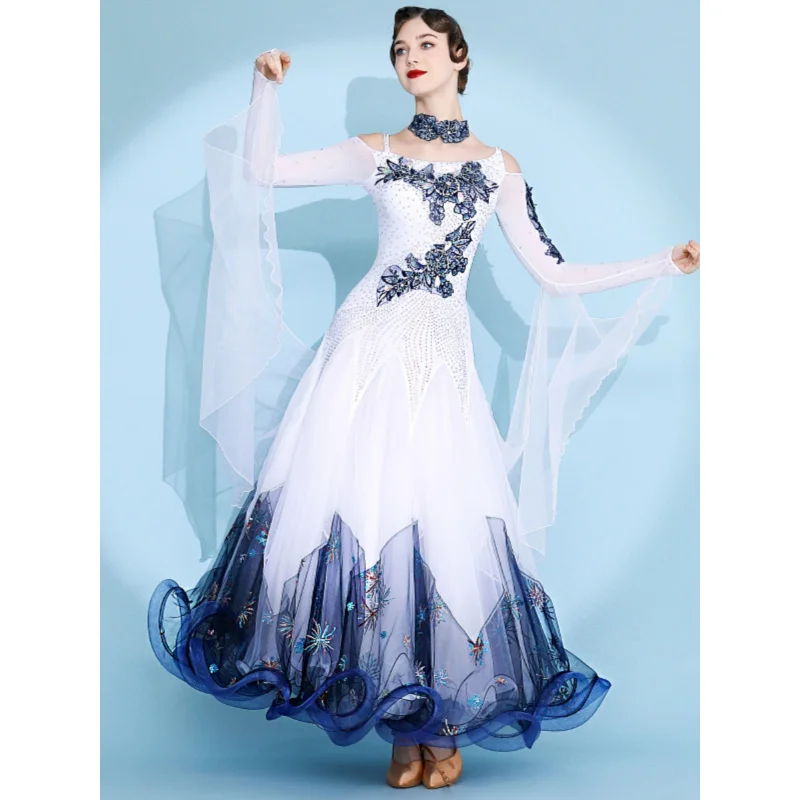 Duque du Style Windsor! Nouvelle robe de danse moderne S7075 pour spectacle de danse de salon