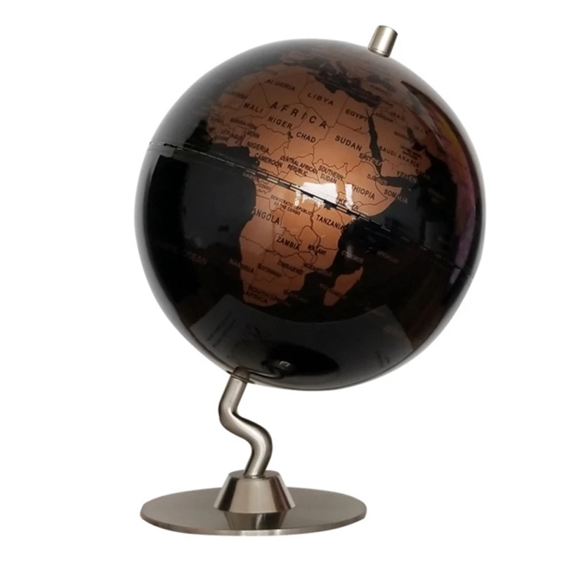 14cm World Globe Decoration Mapa Earth Globe Vintage Ornaments Metal World Globe Constellation Map Home Living Room Desk Decor