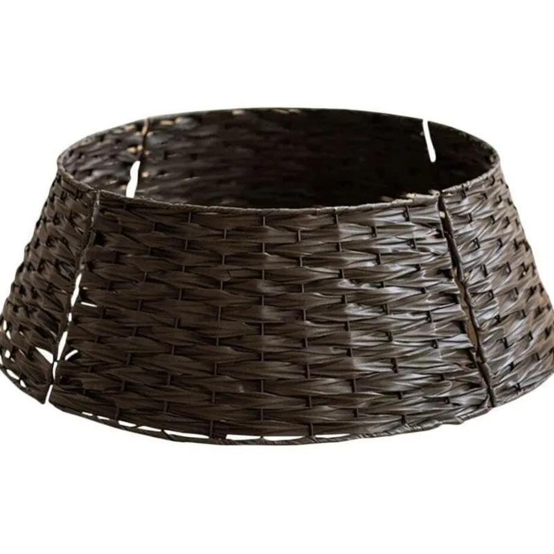 

Christmas tree skirt imitation rattan hand-woven retro style trend Christmas tree decoration base accessories