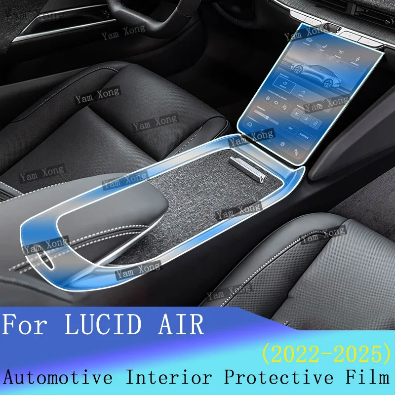 

Auto Control screen Protection Film For LUCID AIR 2022-2025 Full set interior Films Gear Panel Transparent Anti-scratch Sticker