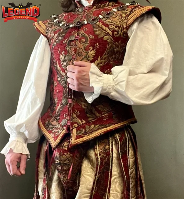 Elizabethan Costume Men Renaissance Medieval Victorian Queen Elizabeth Tudor Period King Prince Cosplay Jerkin Vest and Pants AliExpress