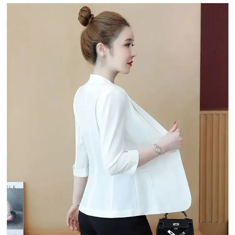 بدلة صيفية بيضاء جديدة Jaet للسيدات رفيعة غير رسمية احترافية مقاس متوسط صغير سبعة Sve West Women