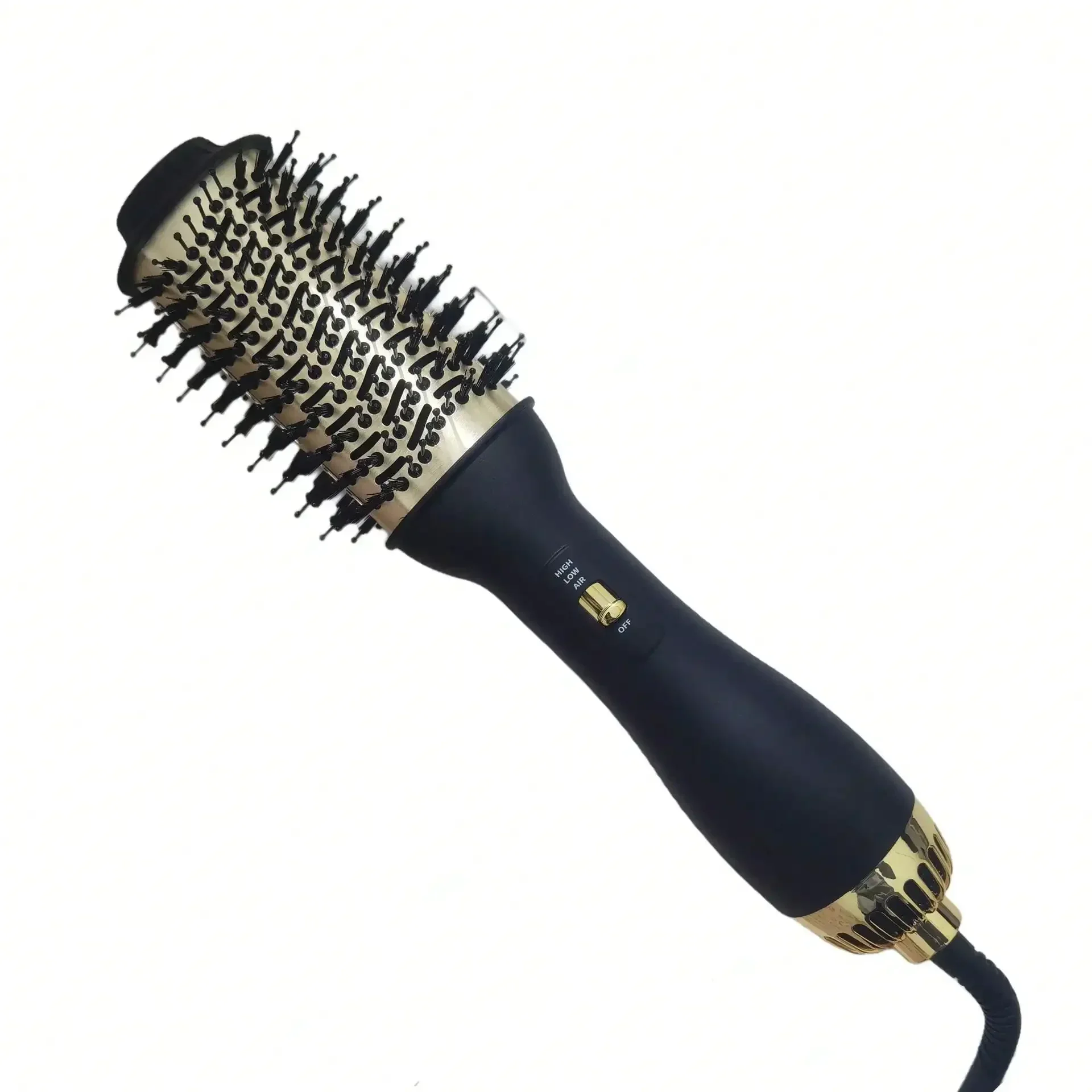 New 3-In-1 Hot Air Comb Roll Straight Dual-Purpose Negative Ion Blowing Comb Electric Blowing Quick Styling Hair Straightening Comb