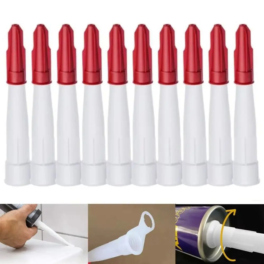 10Pcs Re-sealable Nozzle Cap Protective Caps Standard Thread Sealant Tool Kit Universal Mastic Cartridge Construction Tools