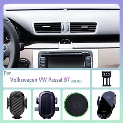 For Volkswagen VW Passat B7 2012 2013 Car Phone Holder Wireless Charging Magnetic Phone Holder Car Magsafe Support Accessories