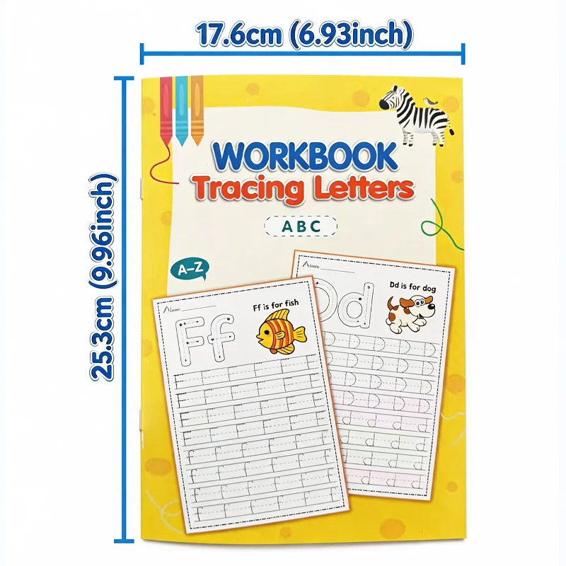 32 Pages, Children's Letter Workbook, Containing Cute Illustrations, Fun Writing Letter Workbook, Activity Workbook, Copybook