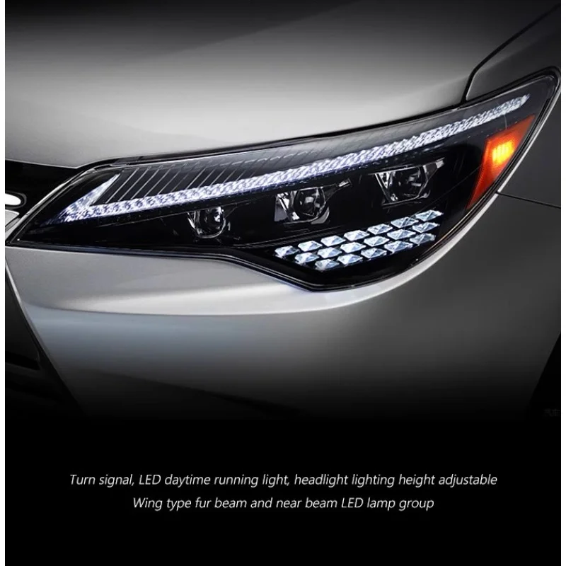 سيارة Led المصباح النهار تشغيل ضوء لتويوتا كامري 15-17 النسخة الأمريكية تعديل بدوره إشارة #4